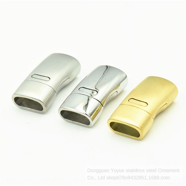 

316 stainless steel magnetic iron accessories bracelet bracelet leather rope magnetic iron buckle titanium steel accessory buckle, Silver