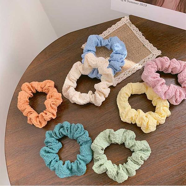 

hair accessories hairband tie candy color rope autumn and winter women's ponytail girls band children's gifts, Slivery;white