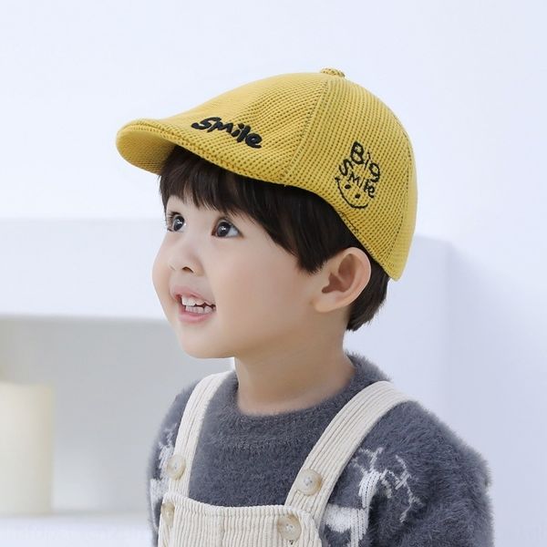 

autumn boys' baby beret children's autumn sun baby's beret knitted one-year-old hat cap cap knitted hat, Blue;gray