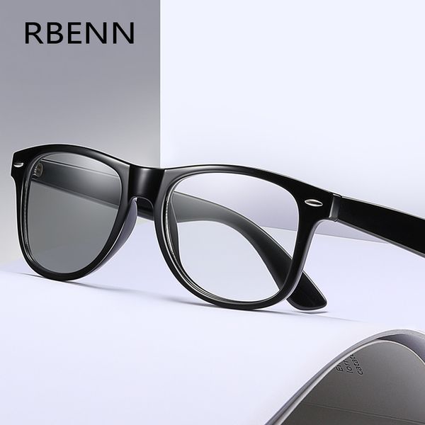 

rbenn brand designer classic pchromic reading glsses men women blue light blocking chameleon computer reading glasses +0.5, White;black