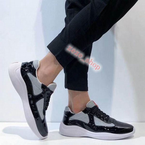 

italian selling new mens red casual comfort shoes british progettista man leisure shoes shiny patent leather with mesh breathable, Black