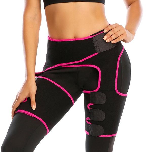 

women low waist thigh trimmer neoprene sweat shapewear slimming leg 3 in 1 waist shapers trainer workout girdle belt, Black;brown