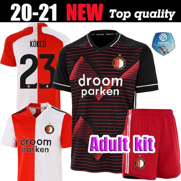 

взрослый kit 20 21 feyenoord трикотажных изделий футбола дом вдали 2020 2021 ларссон v.persie вилена ребенок молодежь мужчина футбол джерси, Black