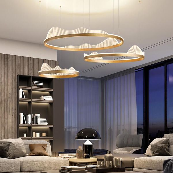 

simple modern living room pendant lights creative personality nordic designer pendant lamps gold aluminum led bulbs