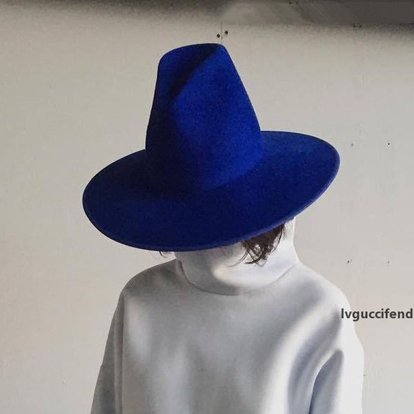 

15cm/5.9inch high hat,women men fashion party bowler hats ,wool material jazz hat for holiday cap t200620