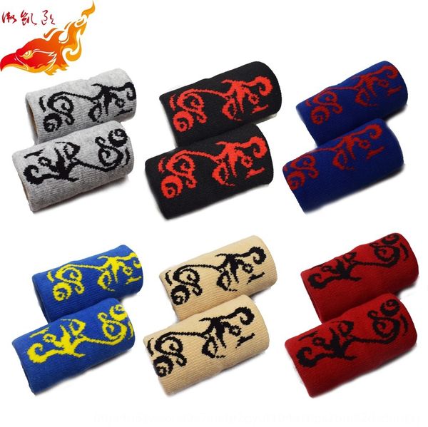 

d9boh totem sports wrist warm basketballbasketball basketball guard men's and women's sweat-absorbing breathable knitted cotton pr, Black;red