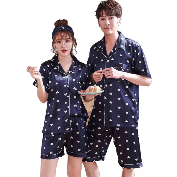 

ojqjz лед моделирование юбки коротких юбок skirtsilk пара пижама женщины лето с короткими рукавами тонких имитационными мужских домов носить, Black;brown