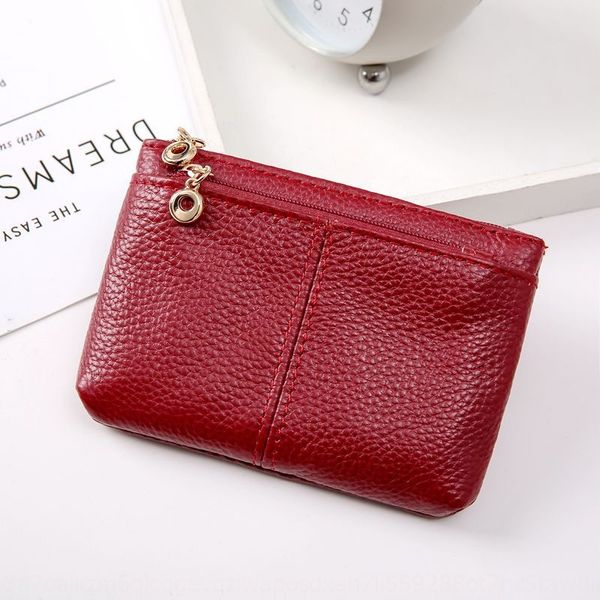 

korean mini coin purse women's leather zipper new multi-function short wallet zipper wallet key bag coin bag