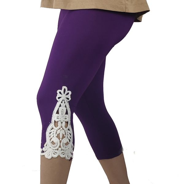 

леггинсы женщины 2020 модальные хлопок 3 4 capris мягкий непрозрачный jeggings крючком кружева плюс размер 7xl 6xl 5xl xs red, Black