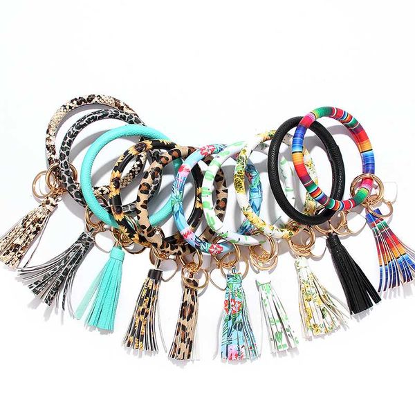 

fashion 1pcs keychain tassel heart charms colorful multi-style leather wrist keyrings jewerly accessories for women girls gifts, Silver