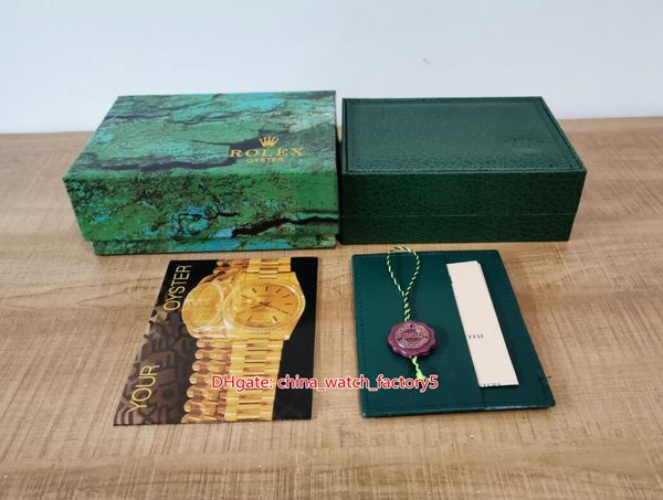 

5pcs green watch original box card papers wood boxes for gmt 126710 126610 116500 president 126300 watches, Black;blue