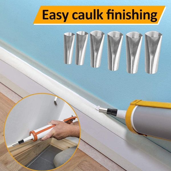 

perfect caulking finisher kit 14pcs caulk nozzle applicator reusable caulking finishing tool mdj998