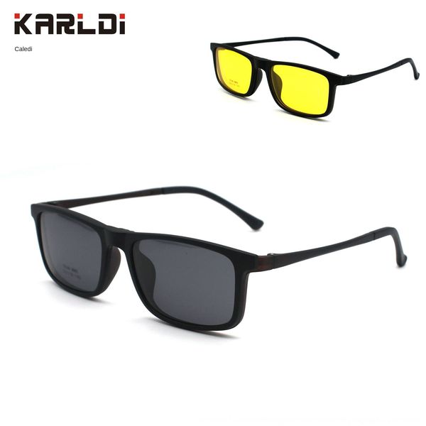 

full frame myopia set can be equipped with degree magnetic myopia sun suction sunglasses driving fishing sun glasses, White;black