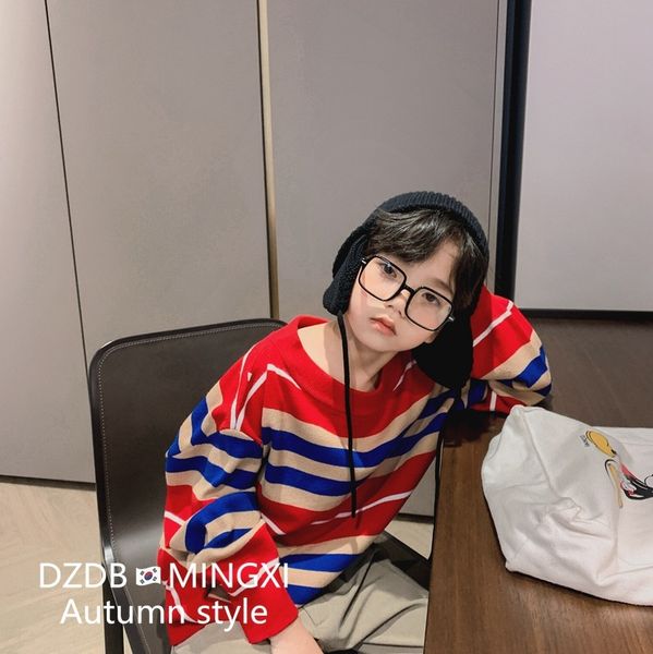 

mingxi одежда 2020 оен новой одежд деей виеѬ маликов и девоек декий полоа, Blue