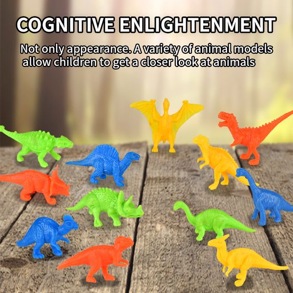 

novelty mini dinosaur egg set simulation dinosaur forest animal park model toy for early kids boys intelligence gift 04