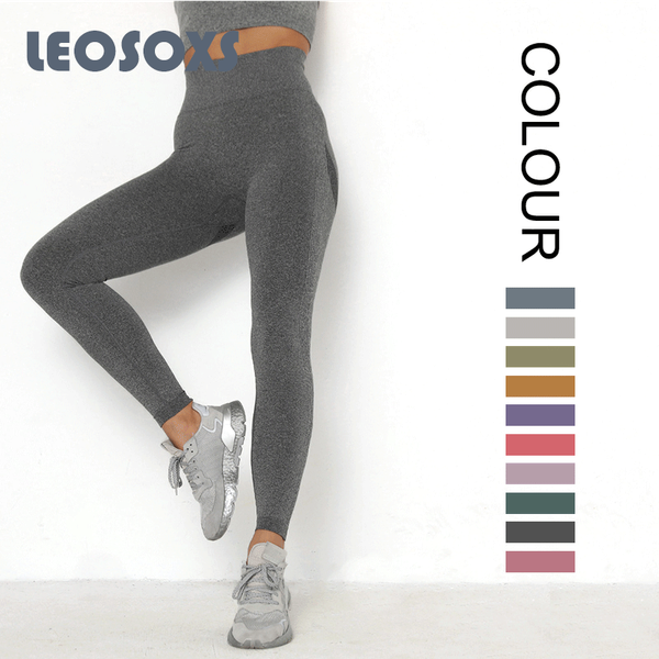 

leosoxs yoga pants for women 2020 selling seamless moisture wicking sweat yoga pants exercise leggings women, White;red