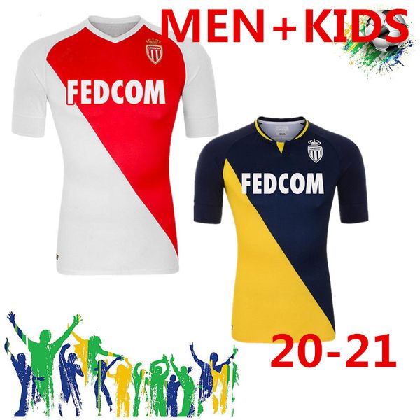 

20 21 as monaco soccer jerseys fabregas 2020 2021 golovin ben yedder football shirt henry gelson.m maillot de foot, Black;yellow