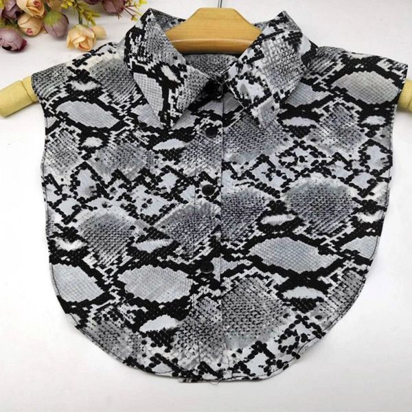 

leopard print fake collars wild fashion detachable collars ladies shirt accessories half body shirts apparel accessories, Black;gray