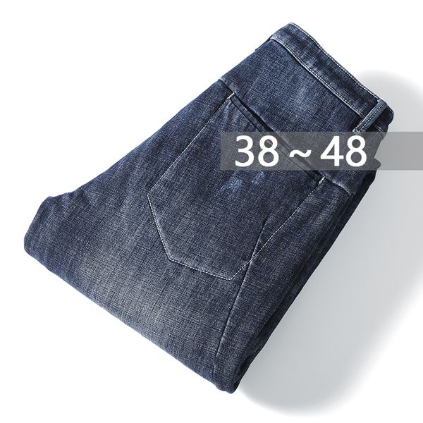 

men's jeans fashion hip hop harem men loose baggy plus size joggers patchwork denim pants man clothes trousers fatty clothing, Blue