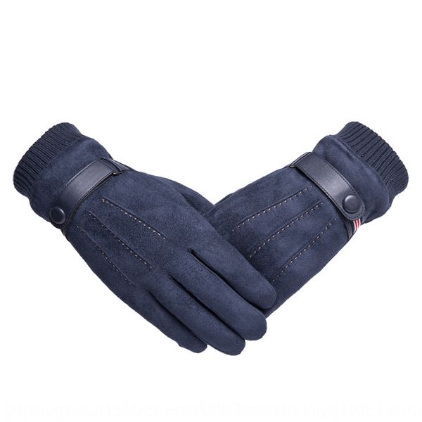 

bs3je double toefl winter warm bicycle and deerskin velvet men's cycling dual-use non-inverted velvet gloves touch screen full finger g