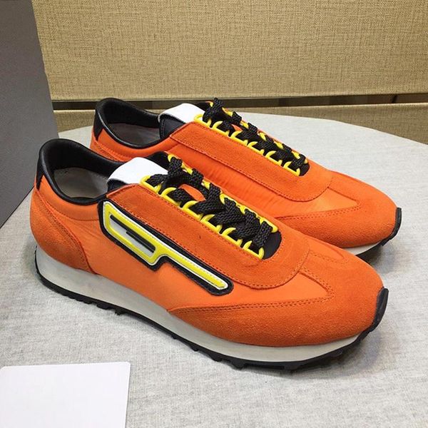 

fashion classic suede and nylon sneakers men 's shoes scarpe da uomo sports plus size lace -up casual men shoes lightweight chunky sne, Black