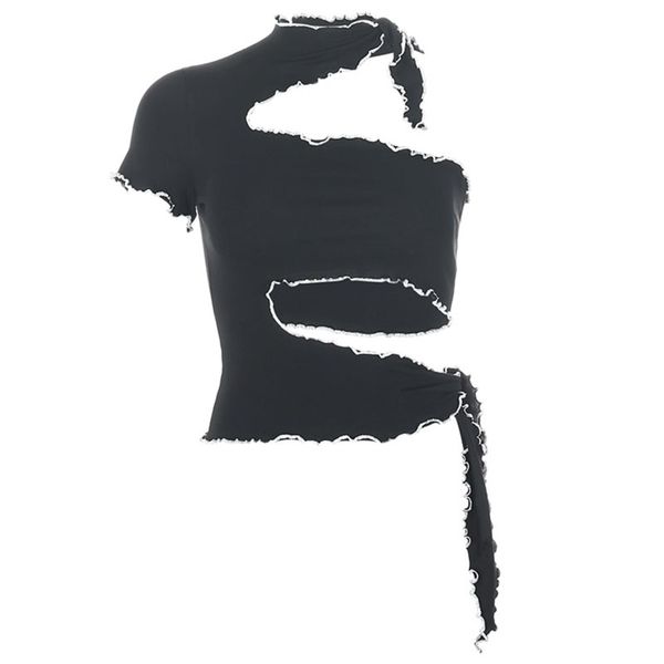 

stage wear hip hop clothing lady black shoulderless halter hollow nightclub singer dj costume street dance clothes dt2485, Black;red