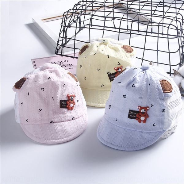 

hat autumn 0-3 months pure cotton breathable baby cap mesh newborn cap male baby sun hat female 6, Blue;gray