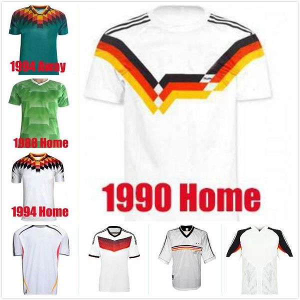 

retro germany 1988 1990 1992 1994 1996 1998 2004 soccer jerseys klose muller podolski klinsmann matthaus home away retro football shirt, Black;yellow