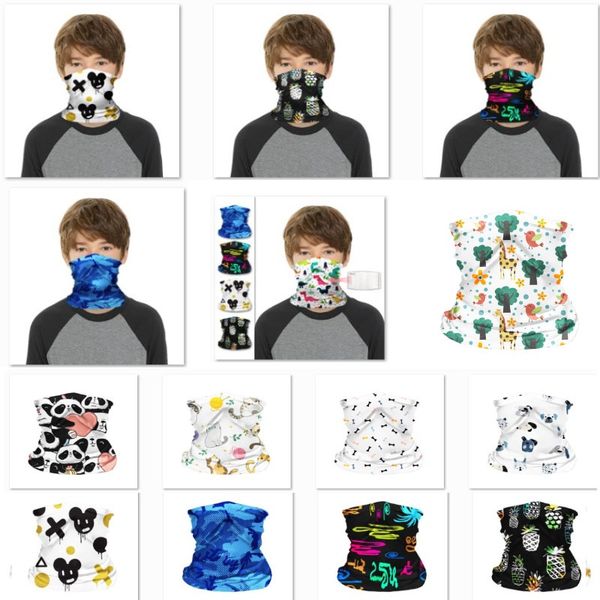 

children face mask kids protective mask outdoor cycling magic scarf bandana headband bandanas turban 11colors party masks wx20-24