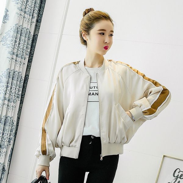 

2020 новый корейский стиль летучая рукав harajuku bf просто куртка ины супер горячий короткий жакет для женщин, Black;brown