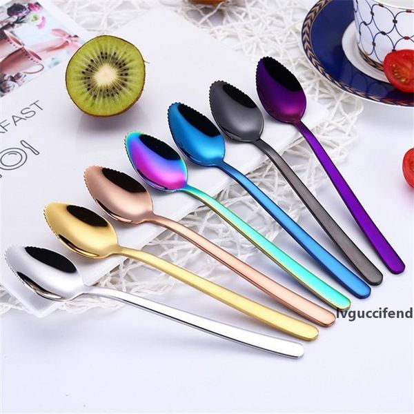 

eco spoons fruit spoons kids spoons stainless steel 304 with teeth baby fruit vegetable easy eating