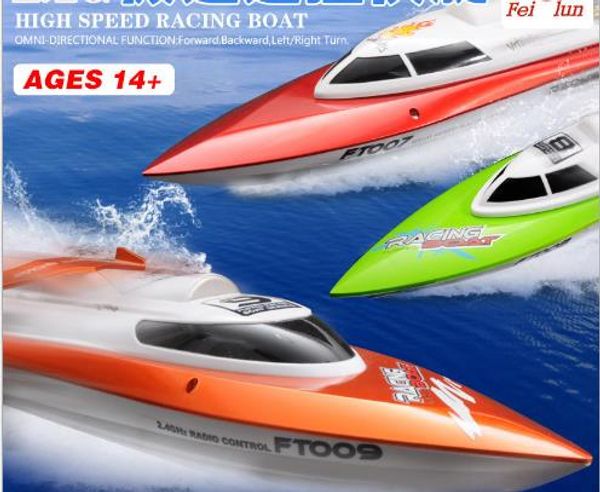 Coll FT009 2.4G 4CH Nave da corsa con raffreddamento ad acqua 30 km Super Speed Boat Telecomando Regalo giocattolo elettrico per bambini