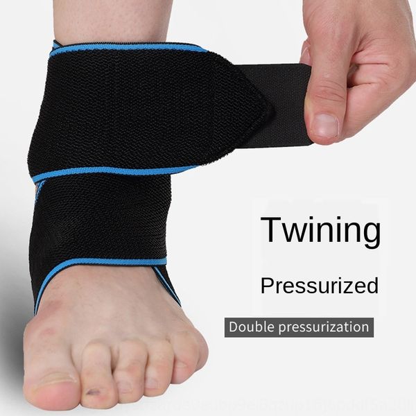 

running twining men's and women's anti-skid protection sprain ankle stretch strap ankle gear protective cover protective cover leg, Blue;black