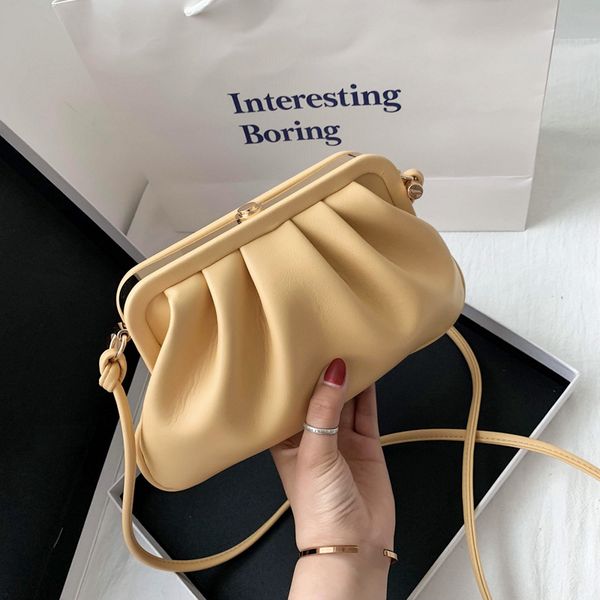 

casmor облако сумки женщина 2020 нового pu повседневной мода сумка измельченного fold мешки плеча ежедневно дизайнерский crossbody сумка lad