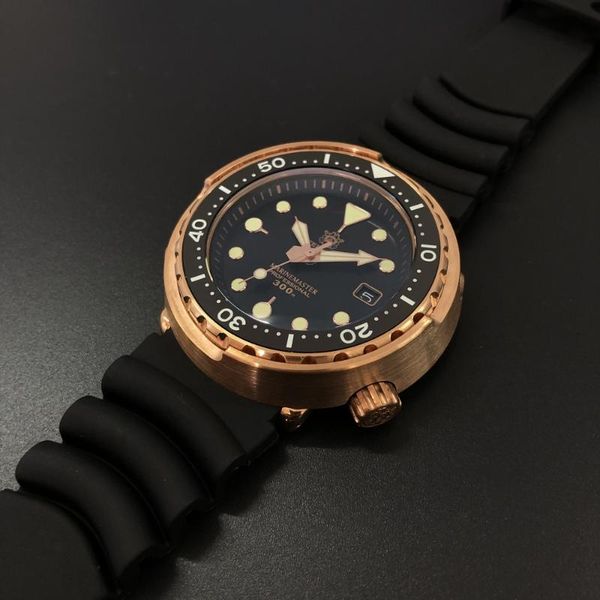 

steeldive bronze dive watch 300m waterproof nh35 automatic watches men 2020 luxury watch, Slivery;brown
