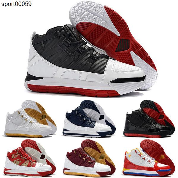 

мужские ретро lebron 3 баскетбол обувь для продажи mvp рождество bhm oreo дети lebrons сапоги кроссовки, Black