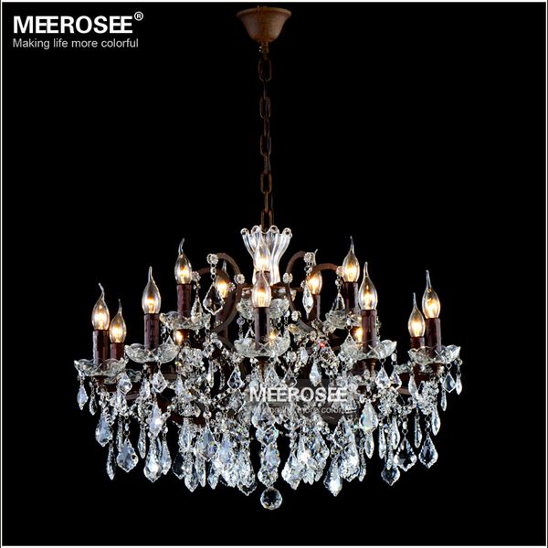 

vintage crystal loft chandelier lighting retro rustic pendants lights fixture 15 arms hanging drop lamp for home living room indoor light