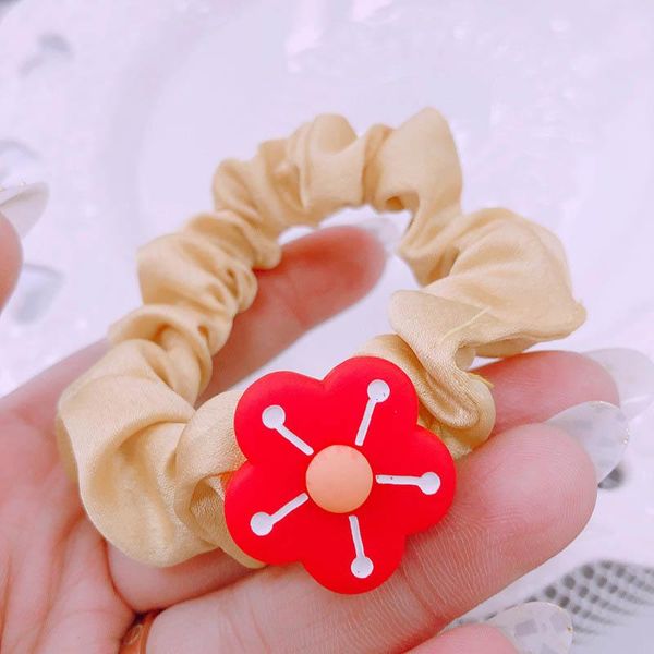 

ins sweet flower girls hair scrunchies fashion cute baby scrunchies girls hairbands designer hair accessories designer hair bands, Slivery;white