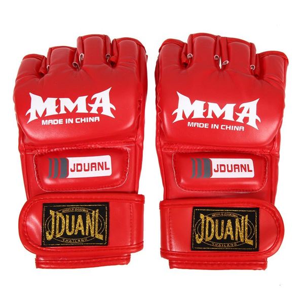 

fitness supplies sports boxing gloves pu leather half finger fight mma muay thai boxing training competition gloves 3 colors 22*11*2.5cm