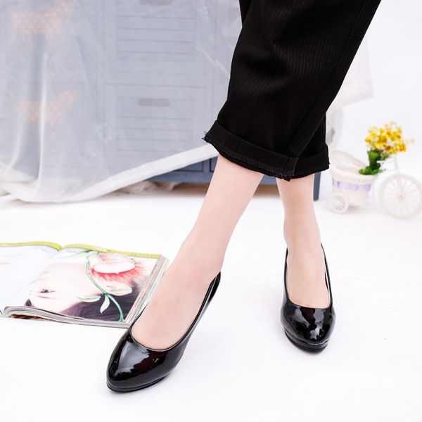

leather pumps platform heels women shoes black high heels 2021 fashion shallow platform lolita shoes for woman office