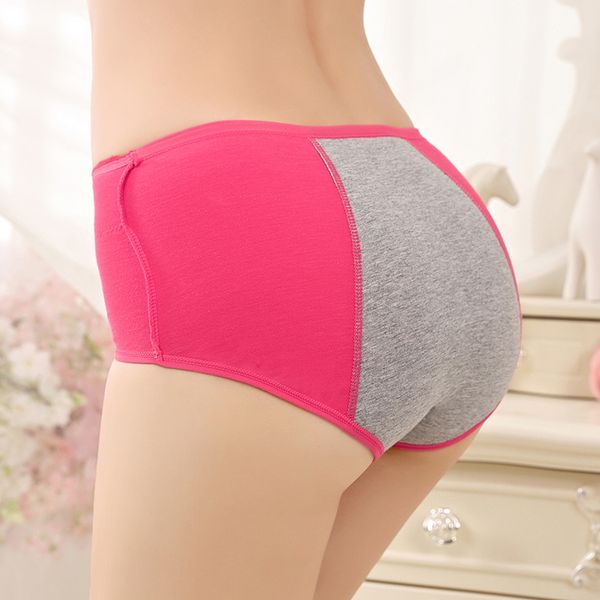 

women menstrual panties female period panties girls cotton leak proof briefs teens physiological women postpartum briefs, Black;pink