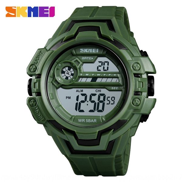 

jffkj new fashion sports outdoor dual-time alarm sstudent new fashion electronic sports electronic outdoor dual-time alarm satch stu, Blue