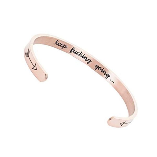 

stainless steel alphabet women men c-shape bangles girls boys gift 40jf, Black