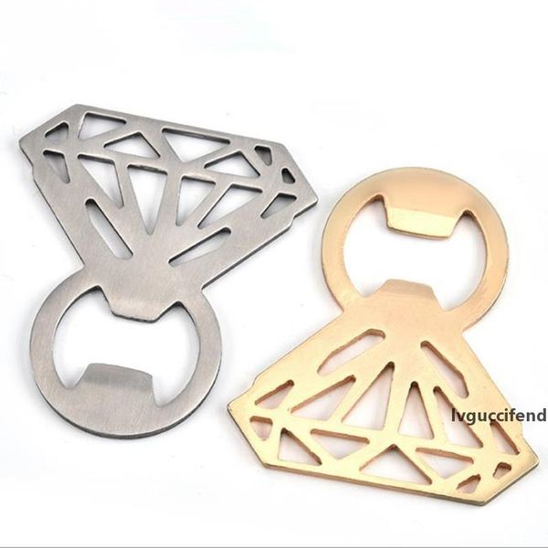 

diamond ring shape wine beer bottle openers wedding favors gifts steel bottle opener for home kitchen bar tools