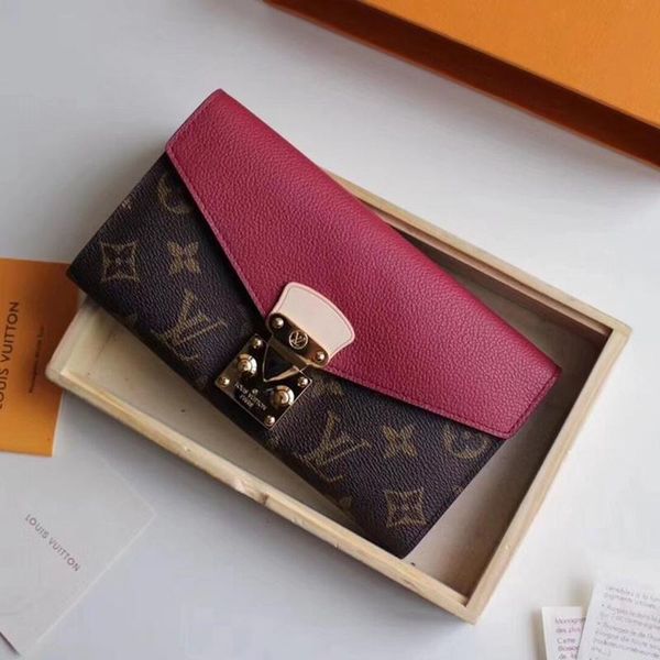 

classic style womens wallet purses money coin pocket luxury designer type leather long wallets card holder lady leather clutches handbags