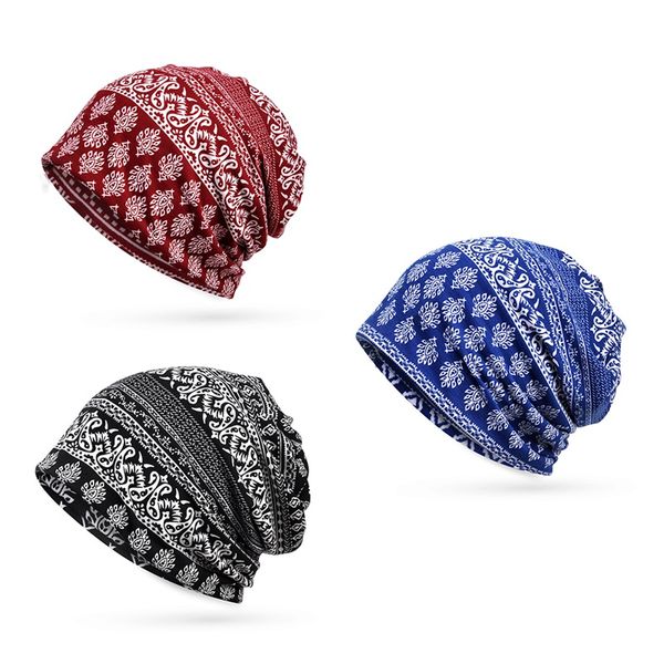 

outdoor cycling cap scarf geometric printed sun shade breathable elastic hat neck travel hiking headband, Black