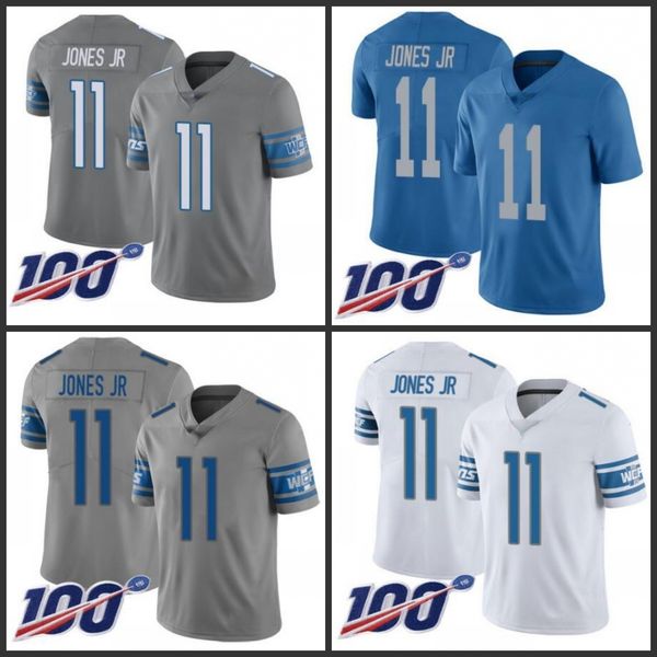 

detroit lions men #11 marvin jones jr white men's women youth stitched nfl 100th season vapor limited jersey, Black;red