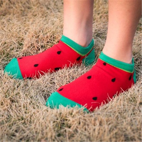 

men's fruit patterns fashion funny cotton material breathable good for summer socks kg-32, Black