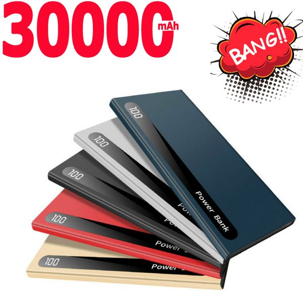 

portable power bank 30000mah external battery smart phone dual usb charger