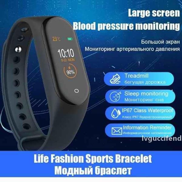 

m4 smart band fitness tracker watch sport bracelet heart rate smart watch fitbit 0.96 inch smartband monitor health wristband pk mi band 4